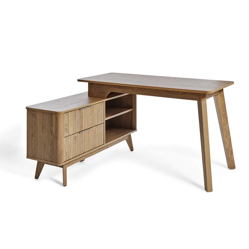 Jurine L-Shaped Credenza Desk - Image 4
