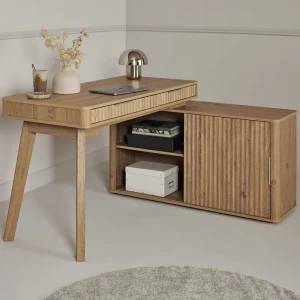 Kiehl 55.9'' W L-Shaped Writing Desk with Cabinet